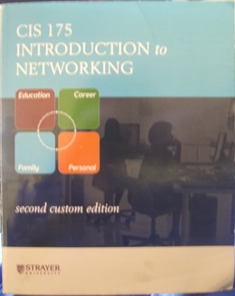 Book Cover CIS 175 Introduction to Networking for Strayer University (Taken from: Data Communications and Networking)