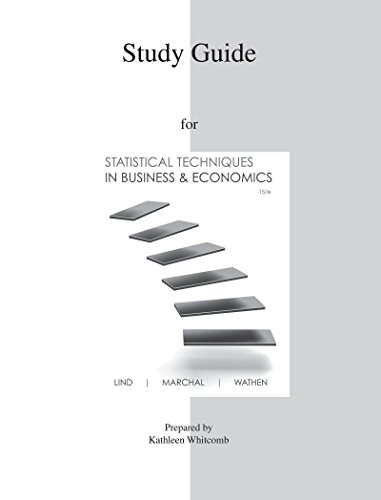 Book Cover Study Guide to accompany Statistical Techniques in Business & Economics 15e