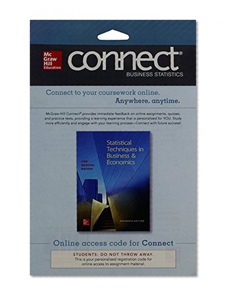 Book Cover Connect Business Statistics with LearnSmart 2 Semester Access Card for Statistical Techniques in Business and Economics