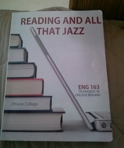 Book Cover Reading and All That Jazz Eng 163 Techniques of College Reading