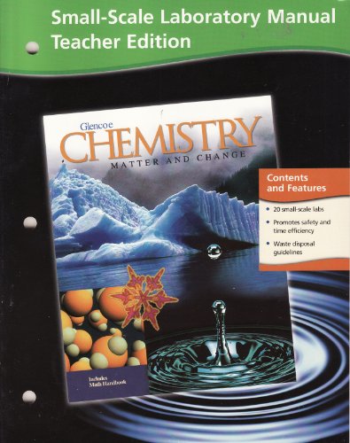 Book Cover Small-Scale Laboratory Manual Teacher Edition Glencoe Chemistry Matter and Change