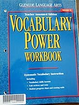 Book Cover Vocabulary Power Workbook, Grade 6, Teacher Annotated Edition