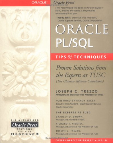 Book Cover Oracle PL/SQL Tips and Techniques