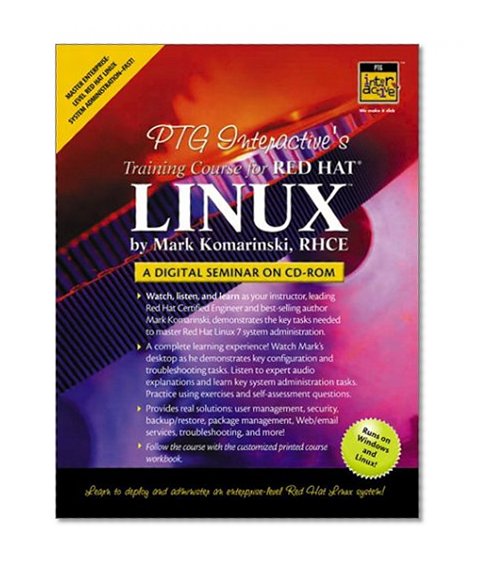 Book Cover PTG Interactive's Training Course for Red Hat Linux: A Digital Seminar on CD-ROM (2nd Edition)