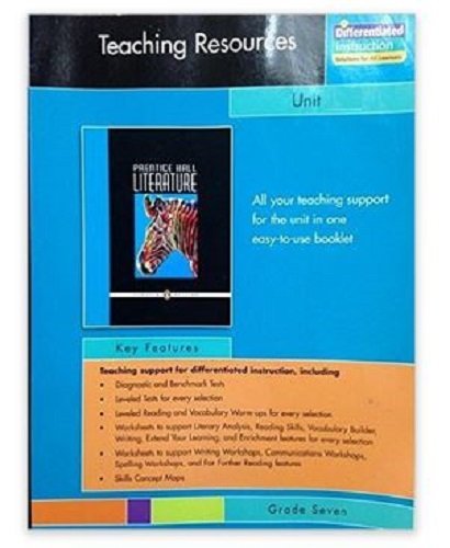 Book Cover PRENTICE HALL LITERATURE:PENGUIN EDITION TEACHING RESOURCES UNIT #5     DRAMA GRADE 7 2007C