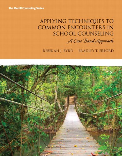 Book Cover Applying Techniques to Common Encounters in School Counseling: A Case-Based Approach (Erford)
