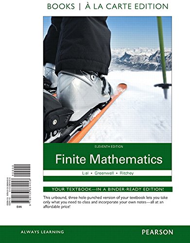 Book Cover Finite Mathematics Books a la Carte Edition