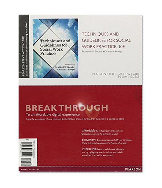Book Cover Techniques and Guidelines for Social Work Practice, Pearson eText -- Access Card (10th Edition)