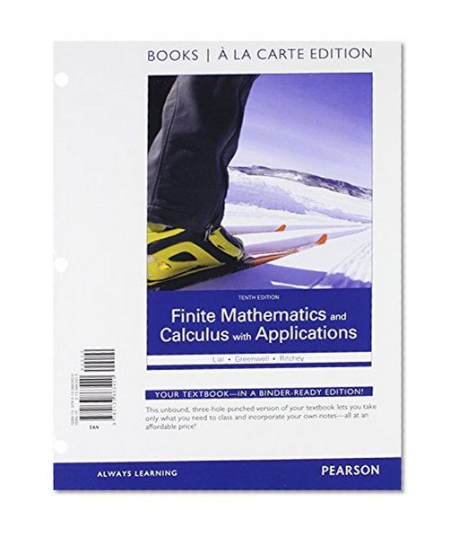 Book Cover Finite Mathematics and Calculus with Applications Books a la Carte Plus MyMathLab Package (10th Edition)