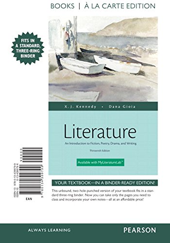 Book Cover Literature: An Introduction to Fiction, Poetry, Drama, and Writing, Books a la Carte Edition (13th Edition)