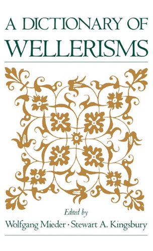 Book Cover A Dictionary of Wellerisms