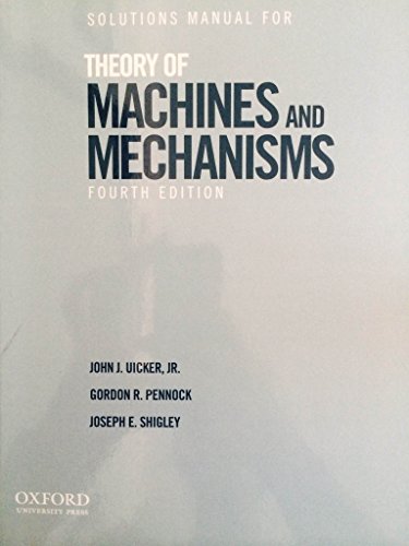 Book Cover Solutions Manual for Theory of Machines and Mechanisms B