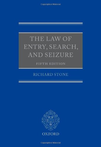 Book Cover The Law of Entry, Search, and Seizure