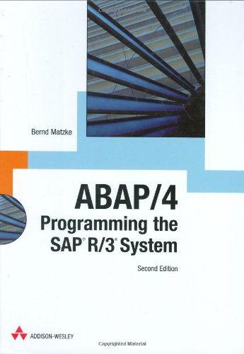 Book Cover ABAP/4: Programming the SAP R/3 System