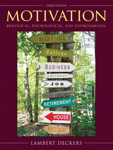 Book Cover Motivation: Biological, Psychological, and Environmental (3rd Edition)