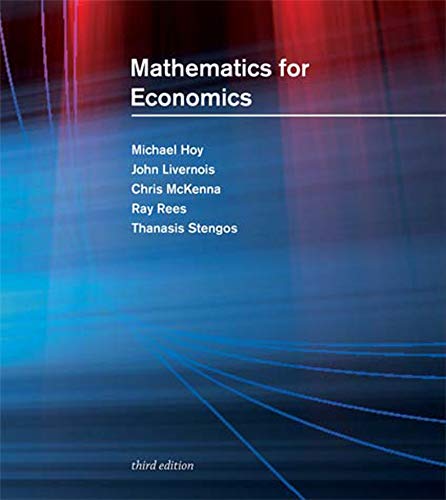 Book Cover Mathematics for Economics (The MIT Press)