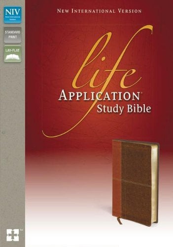 Book Cover NIV, Life Application Study Bible, Leathersoft, Tan/Brown, Red Letter Edition