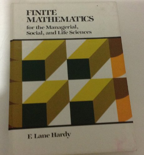 Book Cover Finite Mathematics for the Managerial, Social, and Life Sciences