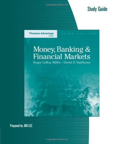 Book Cover Study Guide for Miller/VanHoose's Money, Banking and Financial Markets, 3rd