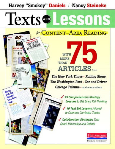Book Cover Texts and Lessons for Content-Area Reading: With More Than 75 Articles from The New York Times, Rolling Stone, The Washington Post, Car and Driver, Chicago Tribune, and Many Others