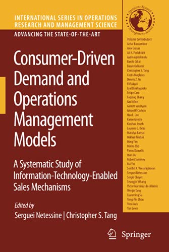 Book Cover Consumer-Driven Demand and Operations Management Models (International Series in Operations Research & Management Science, 131)