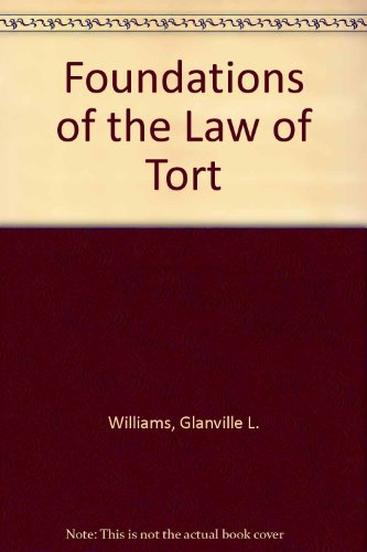 Book Cover Foundations of the Law of Tort.