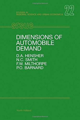 Book Cover Dimensions of Automobile Demand: A Longitudinal Study of Household Automobile Ownership and Use (Studies in Regional Science and Urban Economics)