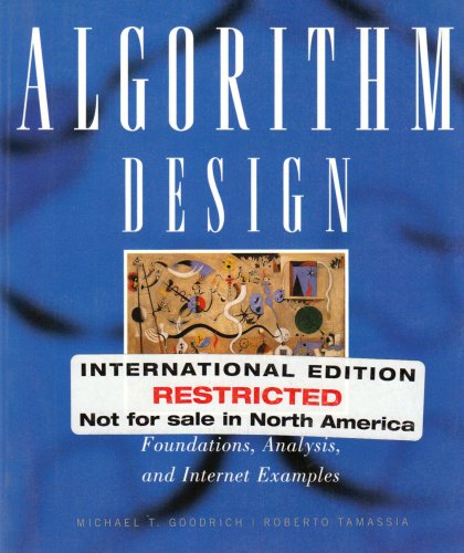 Book Cover Algorithm Design: Foundations, Analysis and Internet Examples