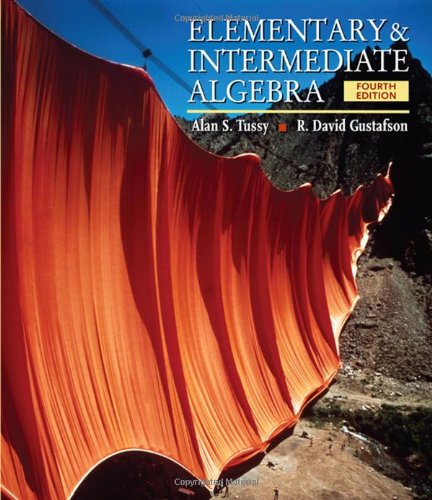 Book Cover Elementary and Intermediate Algebra