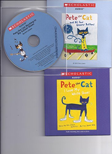 Book Cover Pete the Cat Audio CD Pack : Includes 3 Audio CDs : Pete the Cat and His Four Groovy Buttons CD / Pete the Cat: I Love My White Shoes CD / Pete the Cat: Rocking in My School Shoes CD (Pete the Cat Audio CDs)