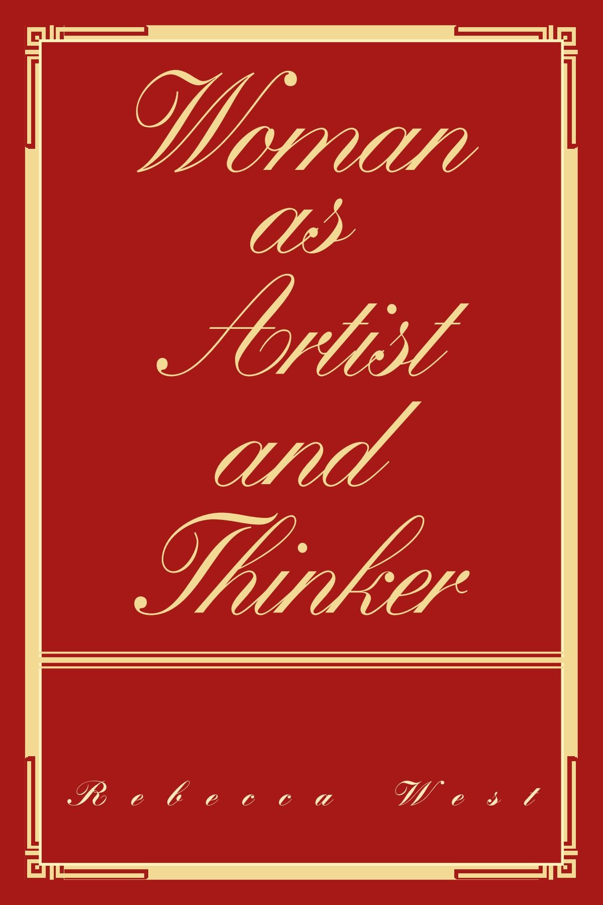 Book Cover Woman As Artist and Thinker
