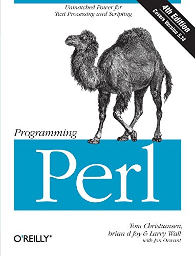 Book Cover Programming Perl: Unmatched power for text processing and scripting