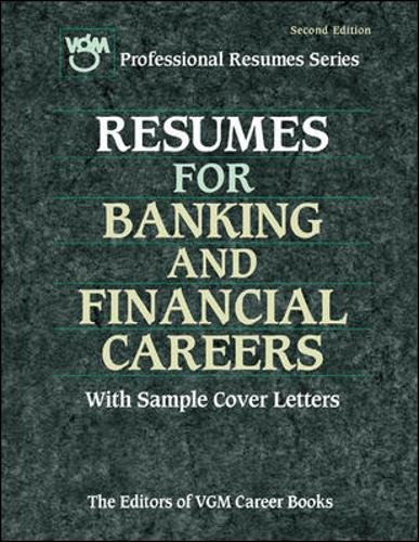 Book Cover Resumes for Banking and Financial Careers