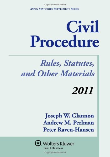 Book Cover Civil Procedure: Rules, Statues, and Other Materials, 2011 Edition