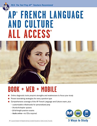 Book Cover AP® French Language & Culture All Access w/Audio: Book + Online + Mobile (Advanced Placement (AP) All Access) (English and French Edition)