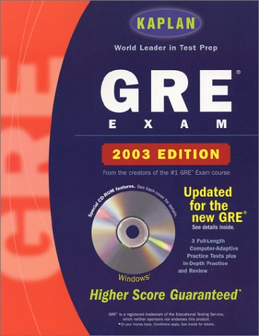 Book Cover Kaplan GRE Exam 2003 with CD-ROM