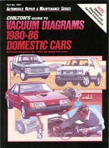Book Cover Chilton's Guide to Vacuum Diagrams 1980-86 Domestic Cars: Vacuum Diagrams for 1980-86 Domestic Cars (Automobile Repair and Maintenance Series)