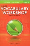 Book Cover Vocabulary Workshop Enriched Edition @2012 Level H (Grade 12+) TEACHER'S EDITION