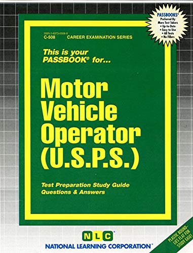 Book Cover Motor Vehicle Operator (Career Examination Series)