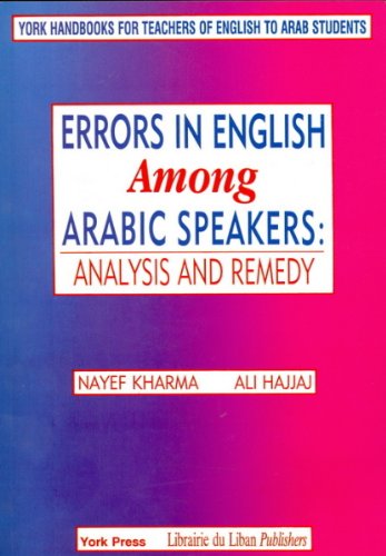 Book Cover Errors in English Among Arabic Speakers: Analysis & Remedy-Handbook for Teachers of English to Arab Students (Arabic Edition)