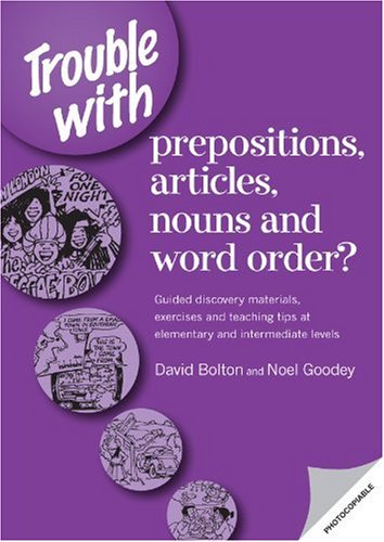 Book Cover Copycats: Trouble with Prepositions: Guided Discovery Materials, Exercises and Teaching Tips at Elementary and Intermediate Levels