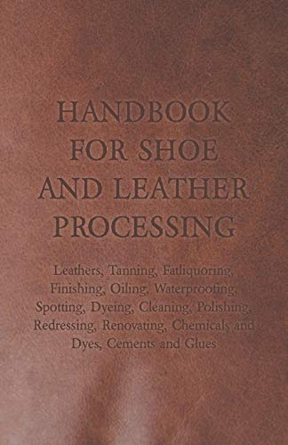 Book Cover Handbook for Shoe and Leather Processing