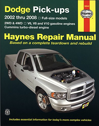 Book Cover Dodge Pick-ups: 2002 thru 2008 (Haynes Repair Manual)