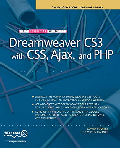 Book Cover The Essential Guide to Dreamweaver CS3 with CSS, Ajax, and PHP (Friends of Ed Adobe Learning Library)
