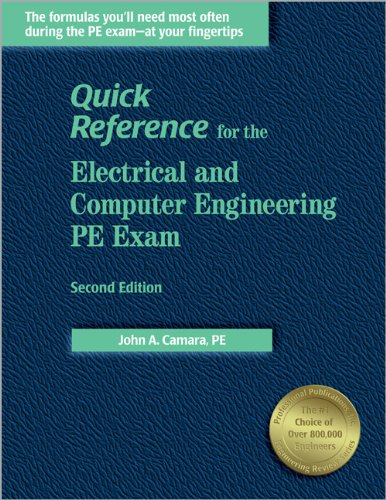 Book Cover Quick Reference for the Electrical and Computer Engineering PE Exam, 2nd ed.