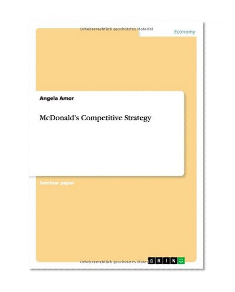 Book Cover McDonald's Competitive Strategy