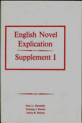 Book Cover English Novel Explication: Supplement I
