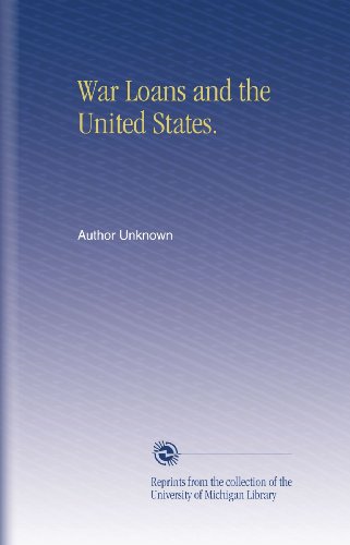 Book Cover War Loans and the United States.