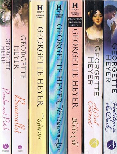 Book Cover Georgette Heyer Collection: 7-Book Set: Powder and Patch / Beauvallet / Sylvester / The Unknown Ajax / Devil's Club / A Civil Contract / Footsteps in the Dark
