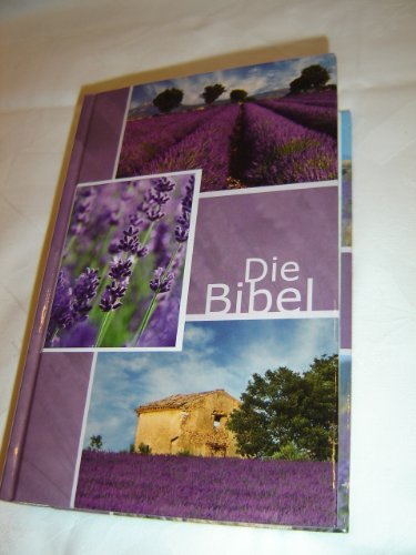 Book Cover German Midsize New Living Translation Bible - Lavender Cover / Die Bibel - größere Taschenbibel: Elberfelder Übersetzung 2003, Edition CSV, Motiv Lavendel, mit Karten